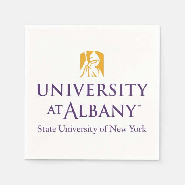 Serviette En Papier Logo de l'Université d'Albany (Devant)