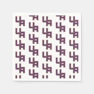 Serviette En Papier Logo de l'Université d'Albany Initials