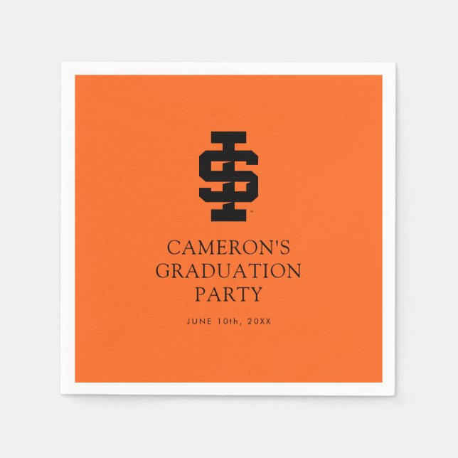 Serviette En Papier Logo de l'Université d'État de l'Idaho (Devant)