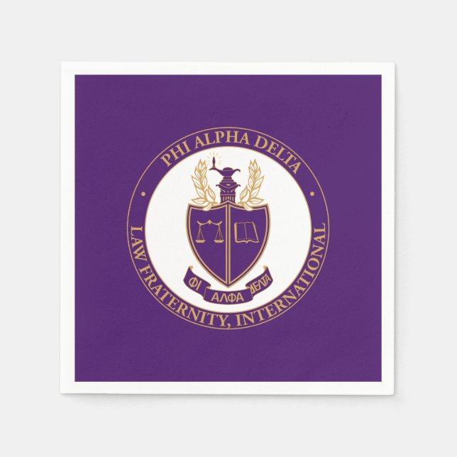 Serviette En Papier Logo de Phi Alpha Delta (Devant)
