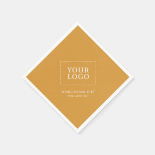 Serviette En Papier Logo de société personnalisé de marque jaune pour 