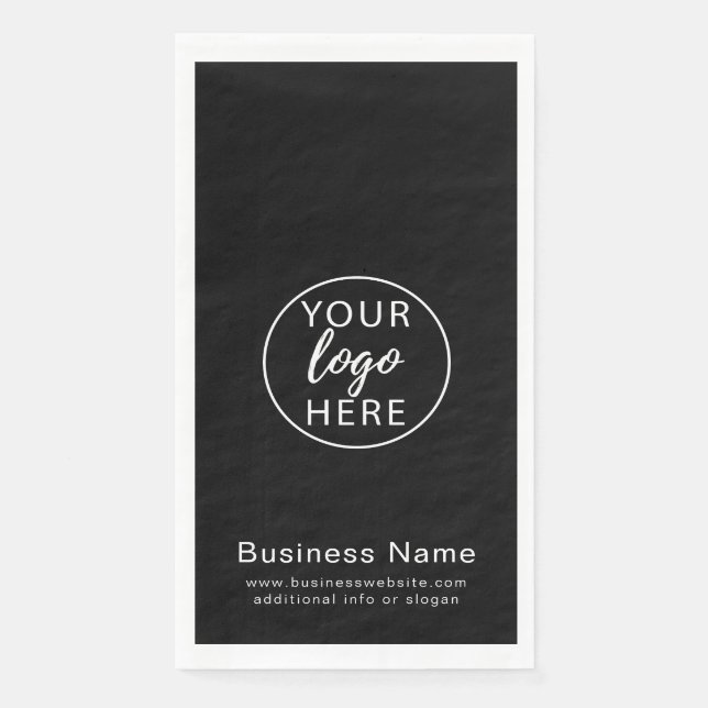 Serviette En Papier Logo de société professionnel simple (Devant)