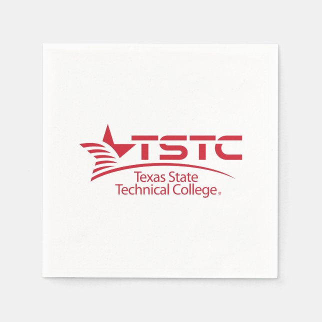 Serviette En Papier Logo de Texas State Technical College (Devant)