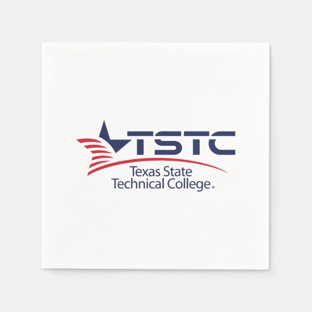 Serviette En Papier Logo de Texas State Technical College (Devant)
