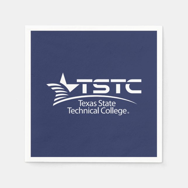 Serviette En Papier Logo de Texas State Technical College (Devant)