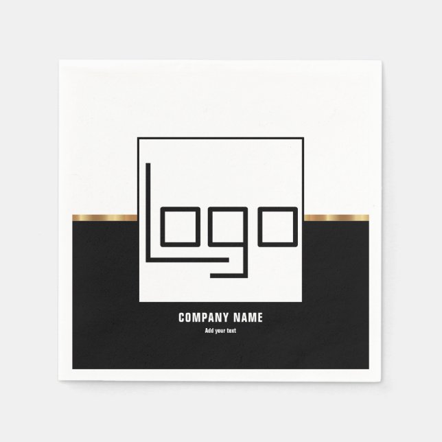 Serviette En Papier Logo d'entreprise de marque Fournitures d'événemen (Devant)