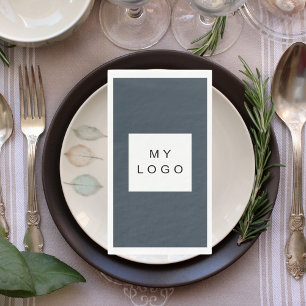 Serviette En Papier Logo d'entreprise gris charbon