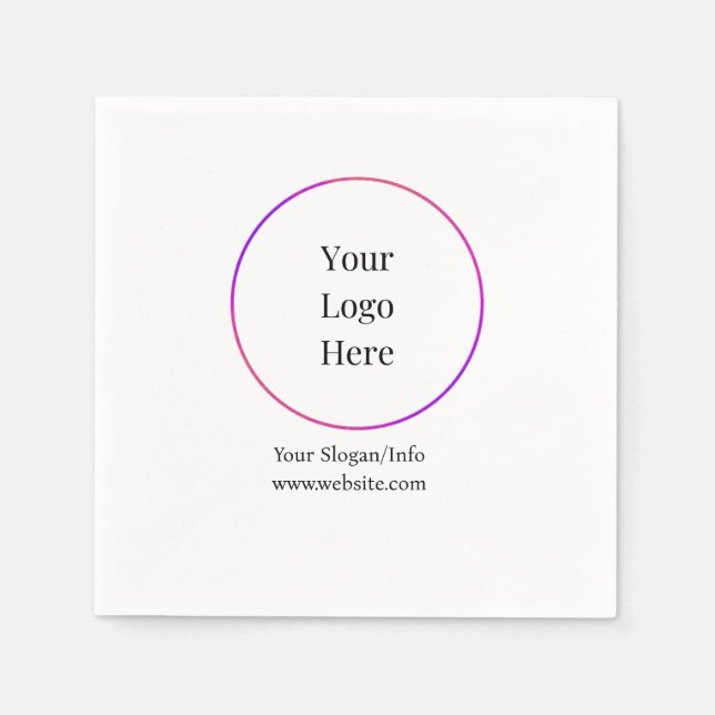 Serviette En Papier Logo d'entreprise Modèles personnalisables (Devant)