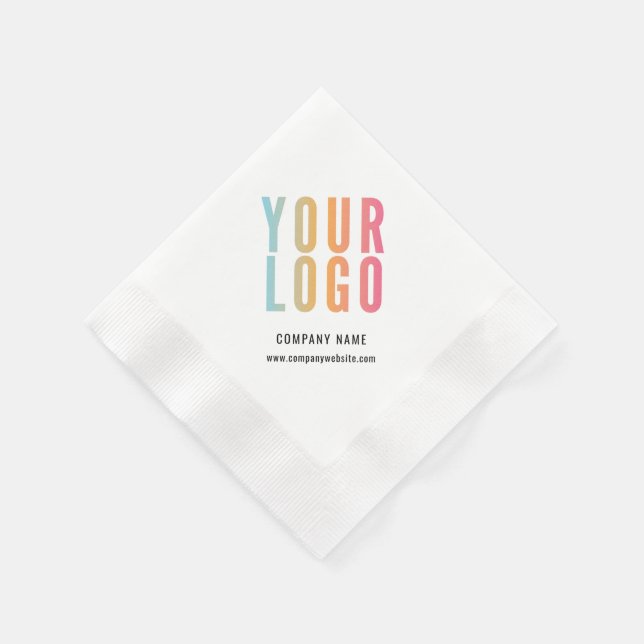 Serviette En Papier Logo d'entreprise moderne blanc affaires (Coin)