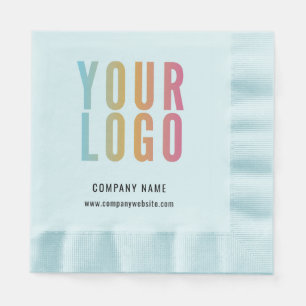 Serviette En Papier Logo d'entreprise Moderne Promotionnel Bleu