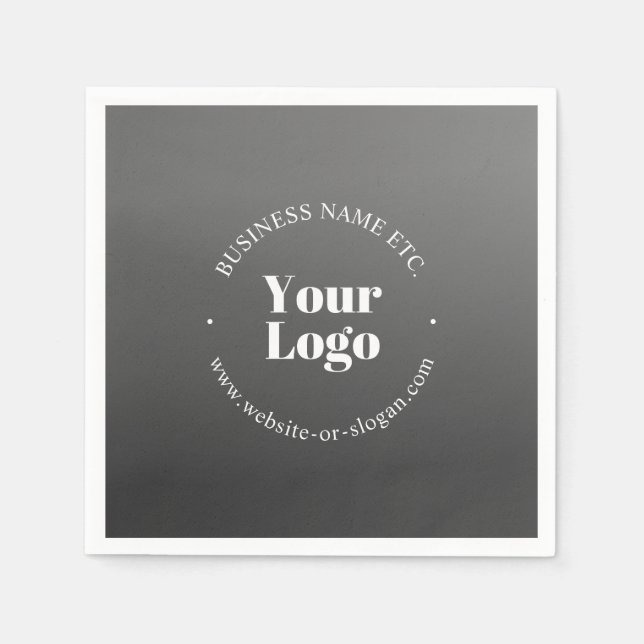 Serviette En Papier Logo d'entreprise ou design & texte modifiable (Devant)