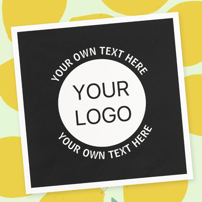 Serviette En Papier Logo d'entreprise ou toute image et texte modifiab (Créateur téléchargé)