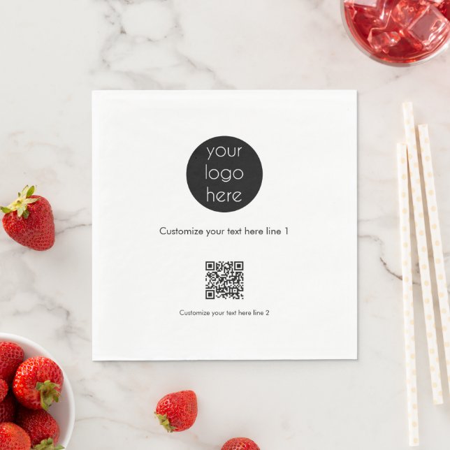 Serviette En Papier Logo d'entreprise personnalisé (En situation)