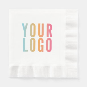Serviette En Papier Logo d'entreprise promotionnel blanc