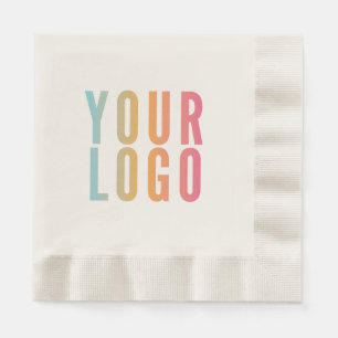 Serviette En Papier Logo d'entreprise promotionnel écru