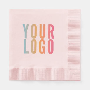 Serviette En Papier Logo d'entreprise promotionnel rose