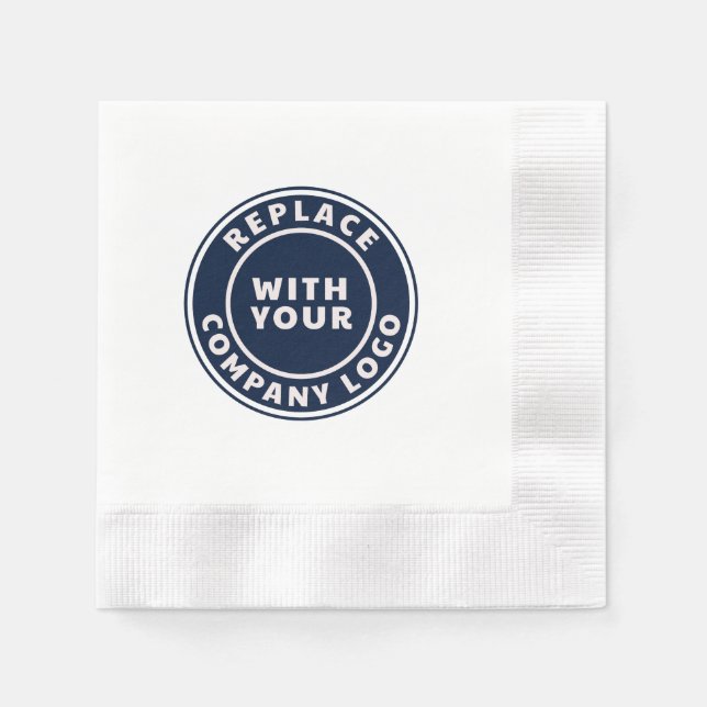 Serviette En Papier Logo d'entreprise simple personnalisable pour empl (Devant)