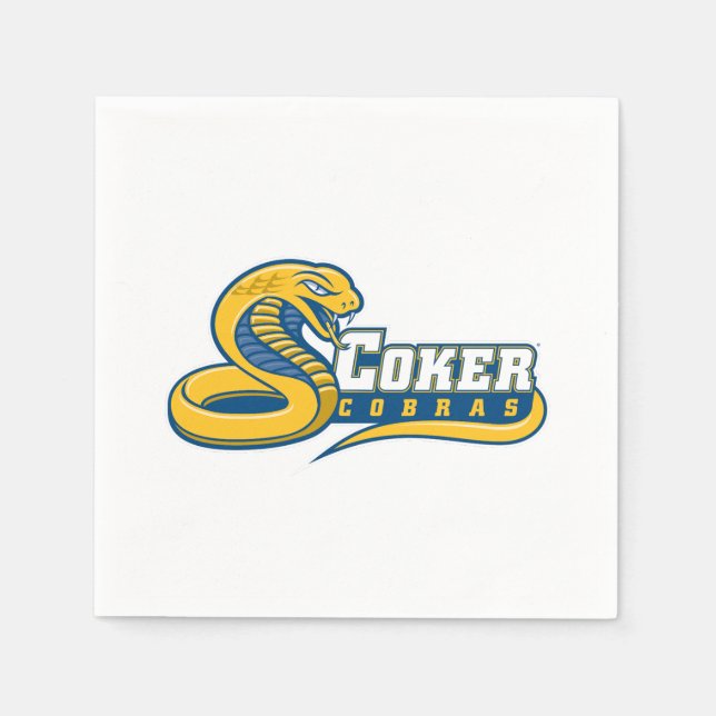 Serviette En Papier Logo des Cobras de l'Université Coker (Devant)