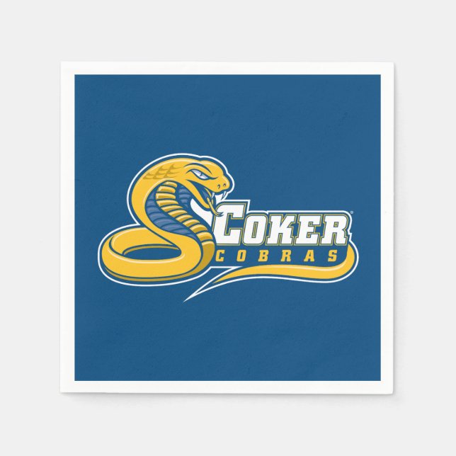 Serviette En Papier Logo des Cobras de l'Université Coker (Devant)