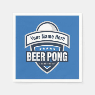 Serviette En Papier Logo du Championnat de Pong de bière personnalisab