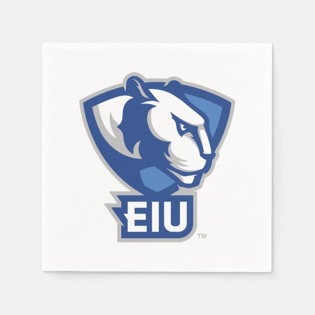 Serviette En Papier Logo Eastern Illinois University Panthers (Devant)