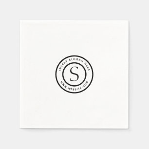 Serviette En Papier Logo et société noir et blanc