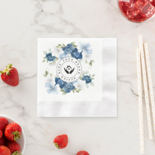 Serviette En Papier Logo floral minimaliste simple