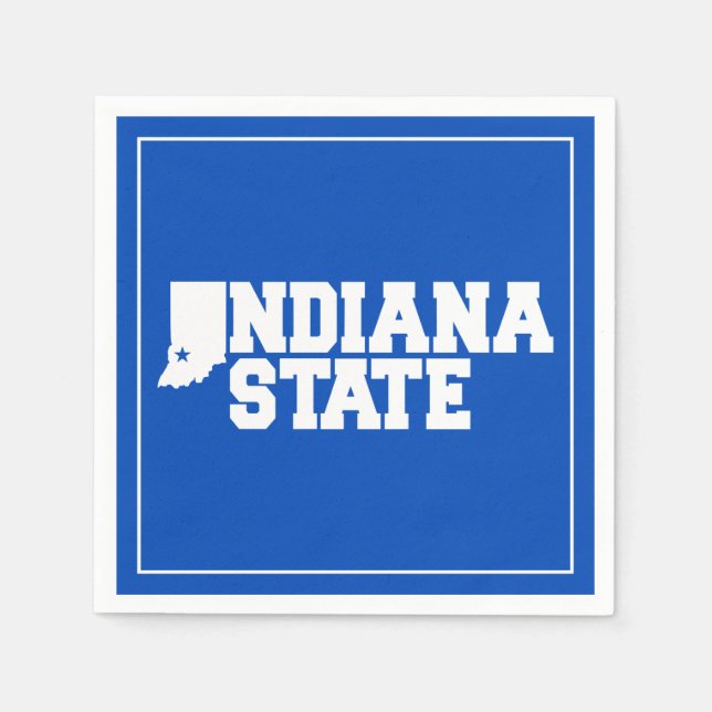 Serviette En Papier Logo Indiana State (Devant)