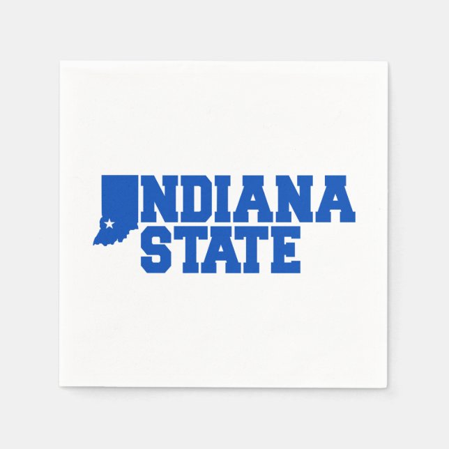 Serviette En Papier Logo Indiana State (Devant)