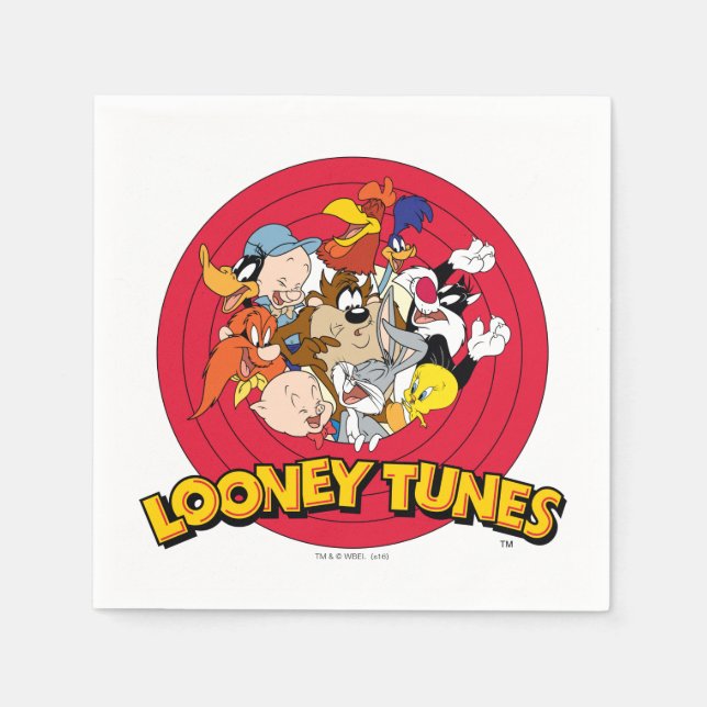 Serviette En Papier Logo LOONEY de caractère de TUNES™ (Devant)