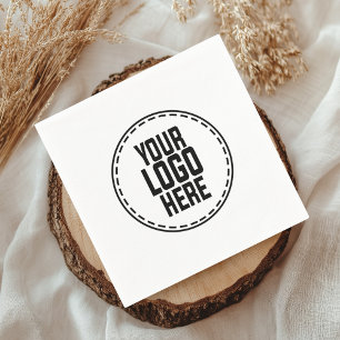 Serviette En Papier Logo Mariage moderne Boisson Logo d'entreprise Évé