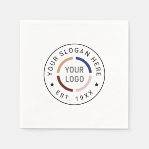 Serviette En Papier Logo personnalisé arrondi Marqué 