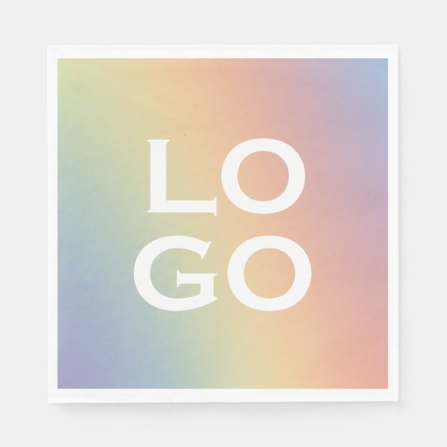 Serviette En Papier Logo personnalisé de l'entreprise ou de l'entrepri (Devant)