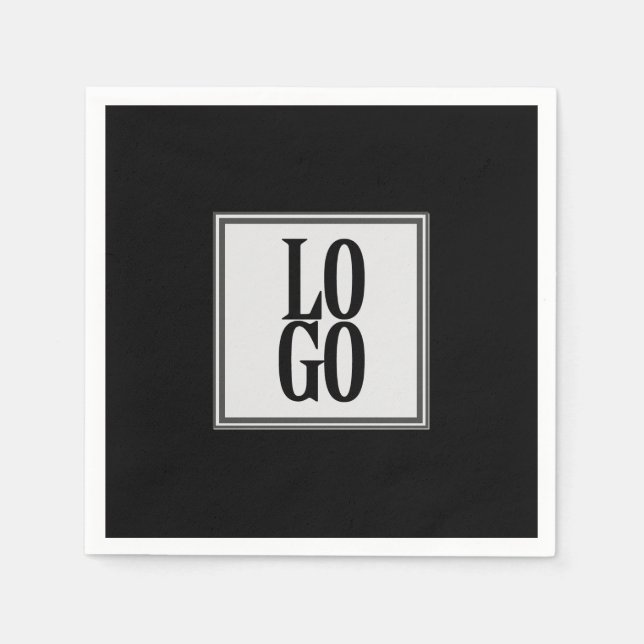 Serviette En Papier Logo personnalisé de l'entreprise ou de l'entrepri (Devant)