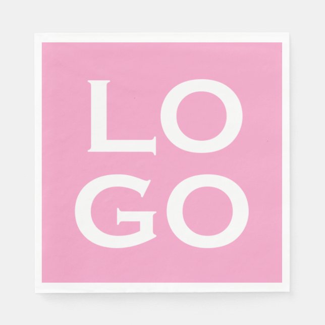 Serviette En Papier Logo personnalisé de l'entreprise ou de l'entrepri (Devant)