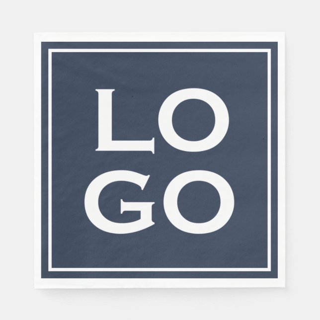 Serviette En Papier Logo personnalisé de l'entreprise ou de l'entrepri (Devant)