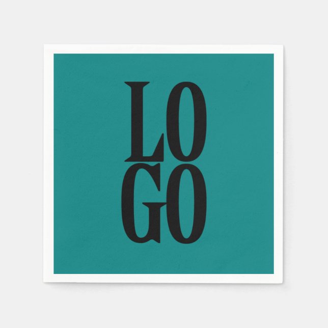 Serviette En Papier Logo personnalisé de l'entreprise ou de l'entrepri (Devant)