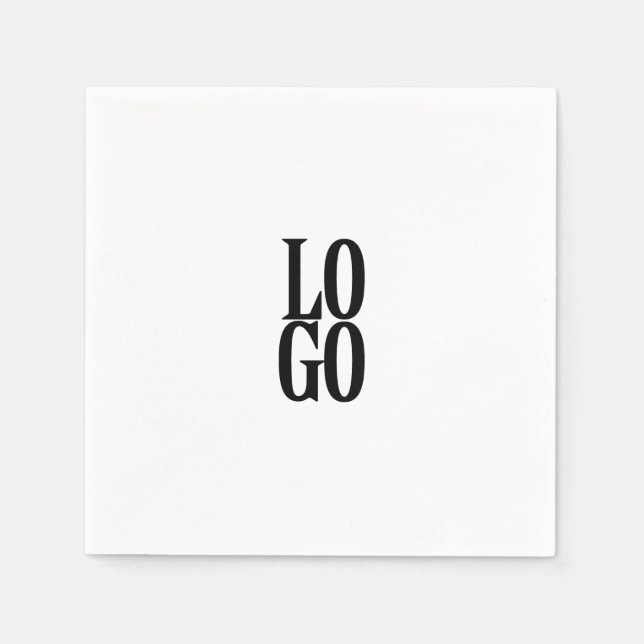 Serviette En Papier Logo personnalisé de l'entreprise ou de l'entrepri (Devant)