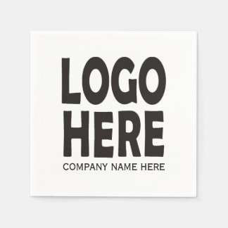 Serviette En Papier Logo personnalisé d'entreprise noire