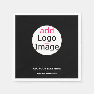 Serviette En Papier Logo personnalisé professionnel tendance noir