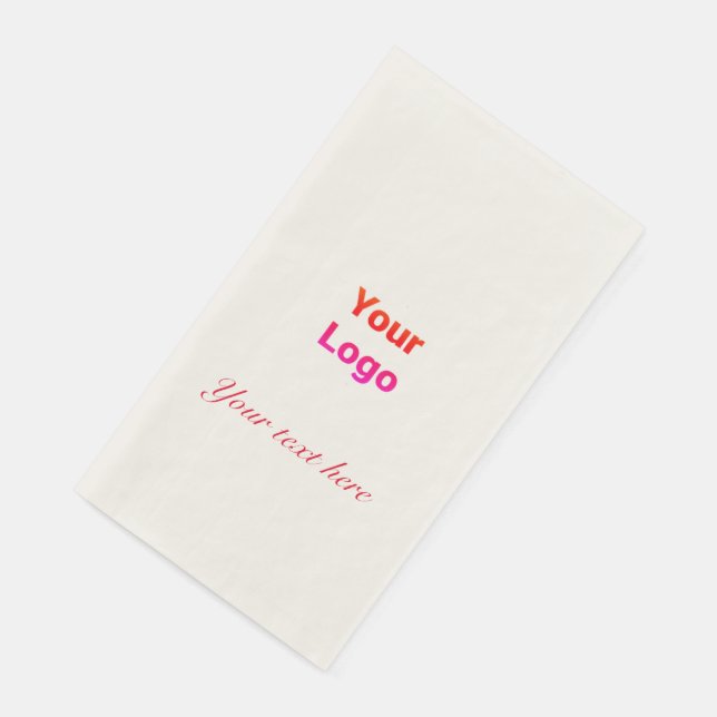 Serviette En Papier Logo personnalisé simple et élégant ici société (Coin)
