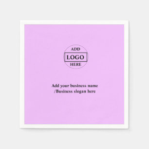 Serviette En Papier Logo personnalisé simple et élégant ici société