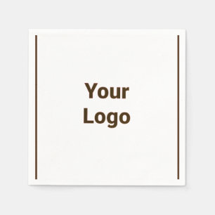 Serviette En Papier Logo personnalisé simple et élégant ici société cl