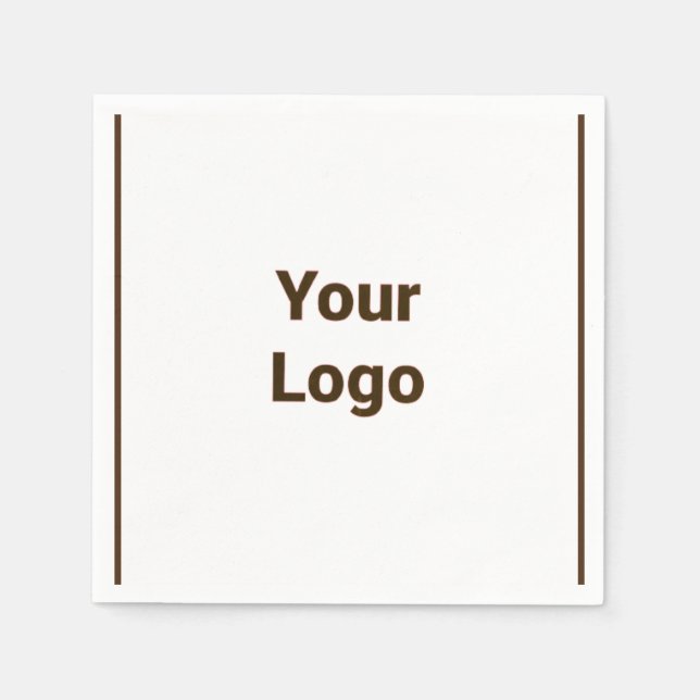 Serviette En Papier Logo personnalisé simple et élégant ici société cl (Devant)