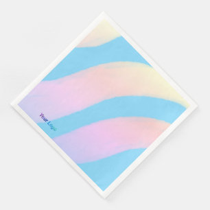 Serviette En Papier Logo personnalisé simple et élégant ici société t