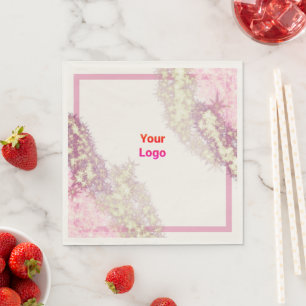 Serviette En Papier Logo personnalisé simple et élégant ici société t