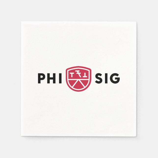 Serviette En Papier Logo Phi Sigma Kappa (Devant)