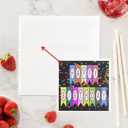 Serviette En Papier Logo Photo Personnalisé Art Slogan Cocktail Coin