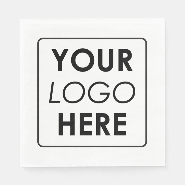 Serviette En Papier Logo professionnel personnalisé (Devant)