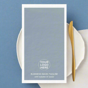 Serviette En Papier Logo promotionnel Dusty Blue Business
